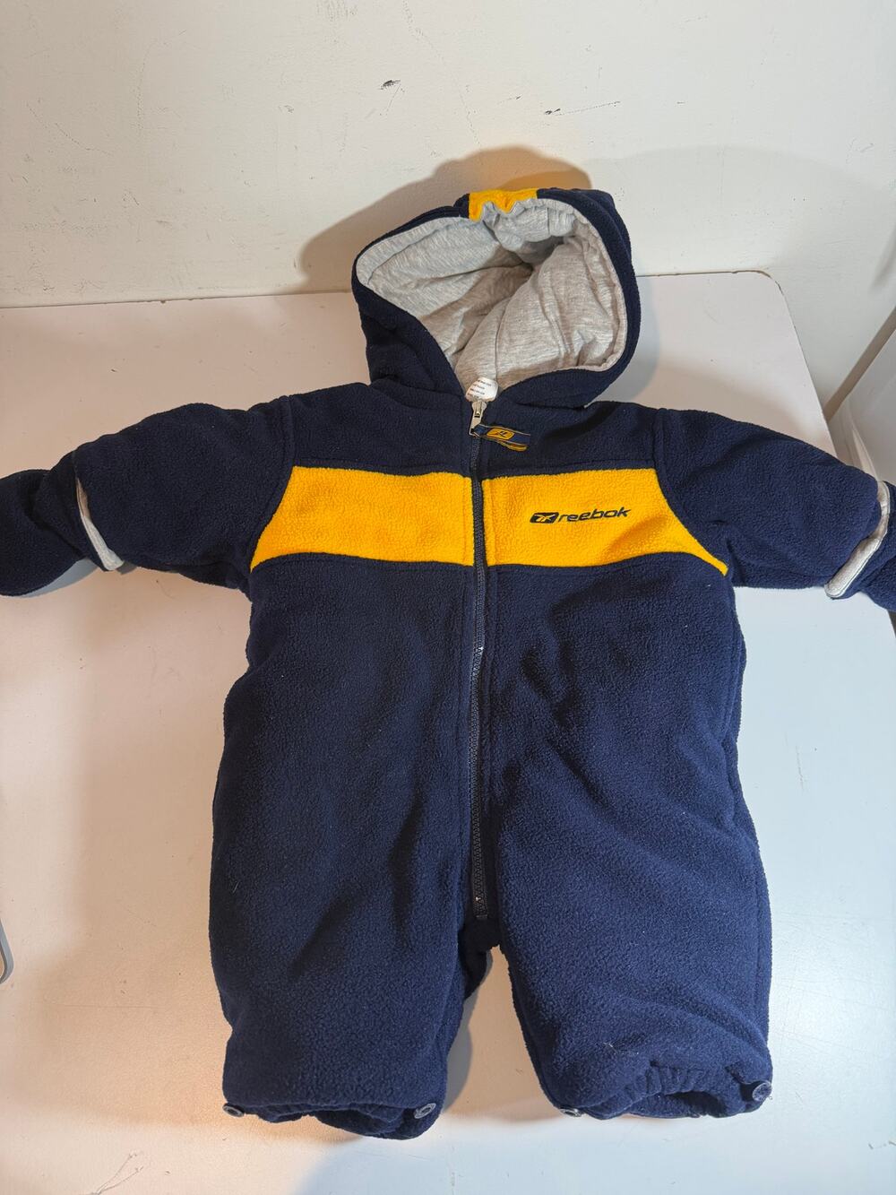 Vintage 00's 90's Snowsuit Infants 6/9 month Reebok Lined Hooded mittens